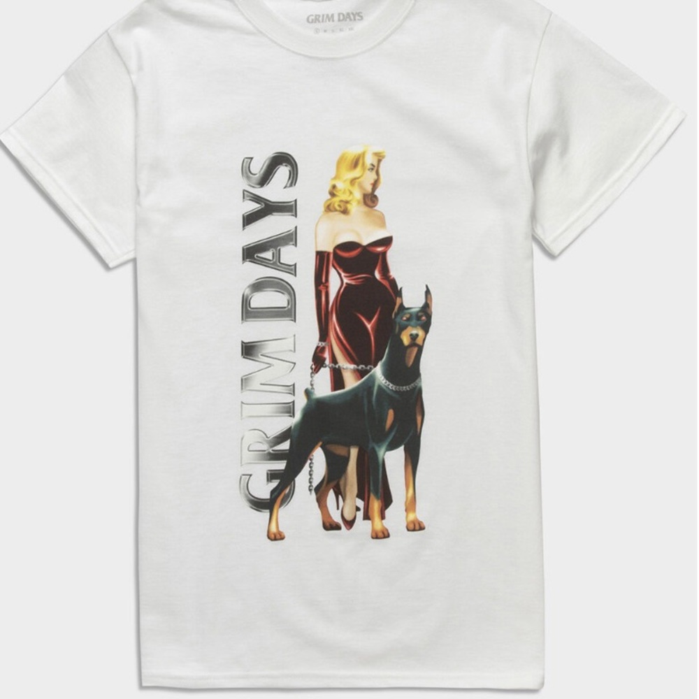 GRIM DAYS Doby Mens Tee Size Small - gently used